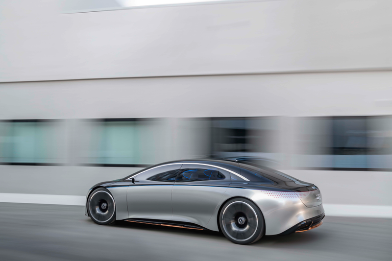 Illustration for article titled The Mercedes-Benz Vision EQS Sets Up An All-Electric S-Class And The Lighting Is Wild